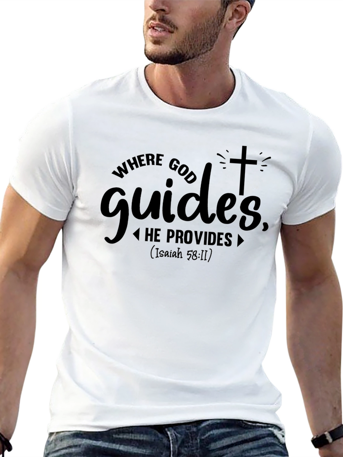 Where God Guides Christian T-Shirt