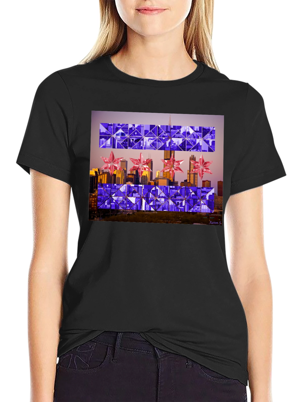 Chicago Flag Geometric T-Shirt