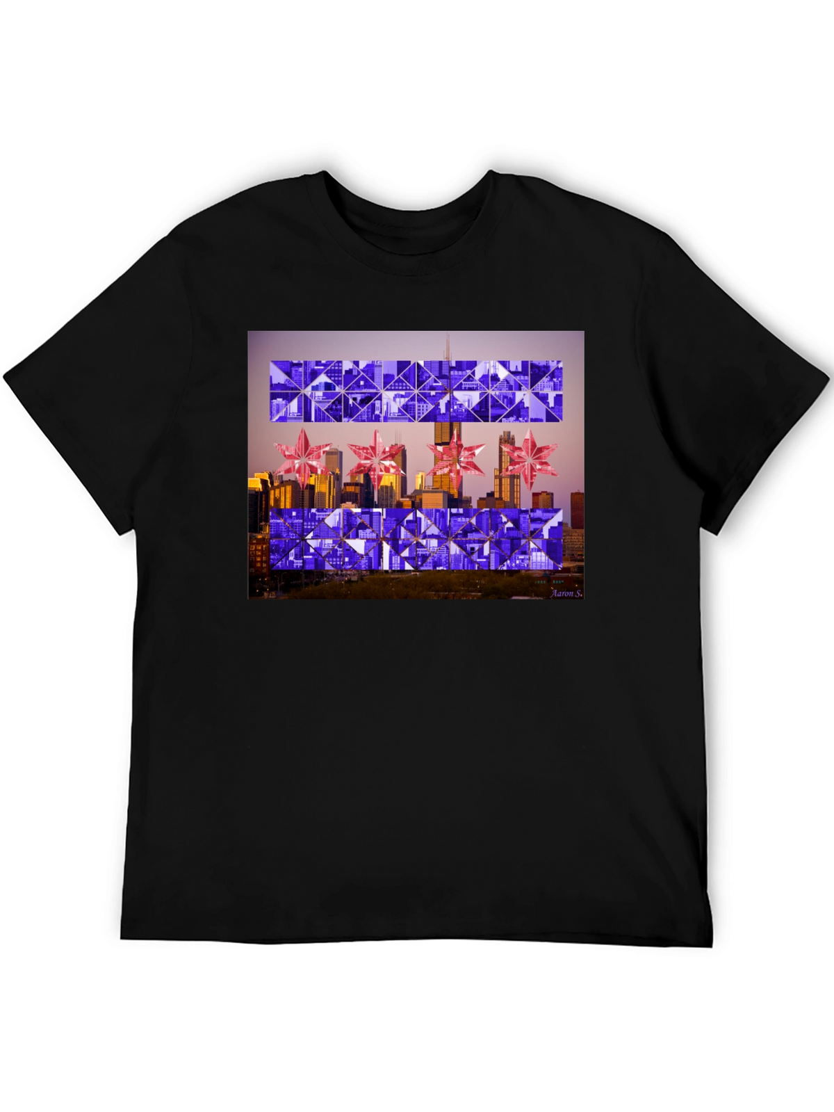 Chicago Flag Geometric T-Shirt