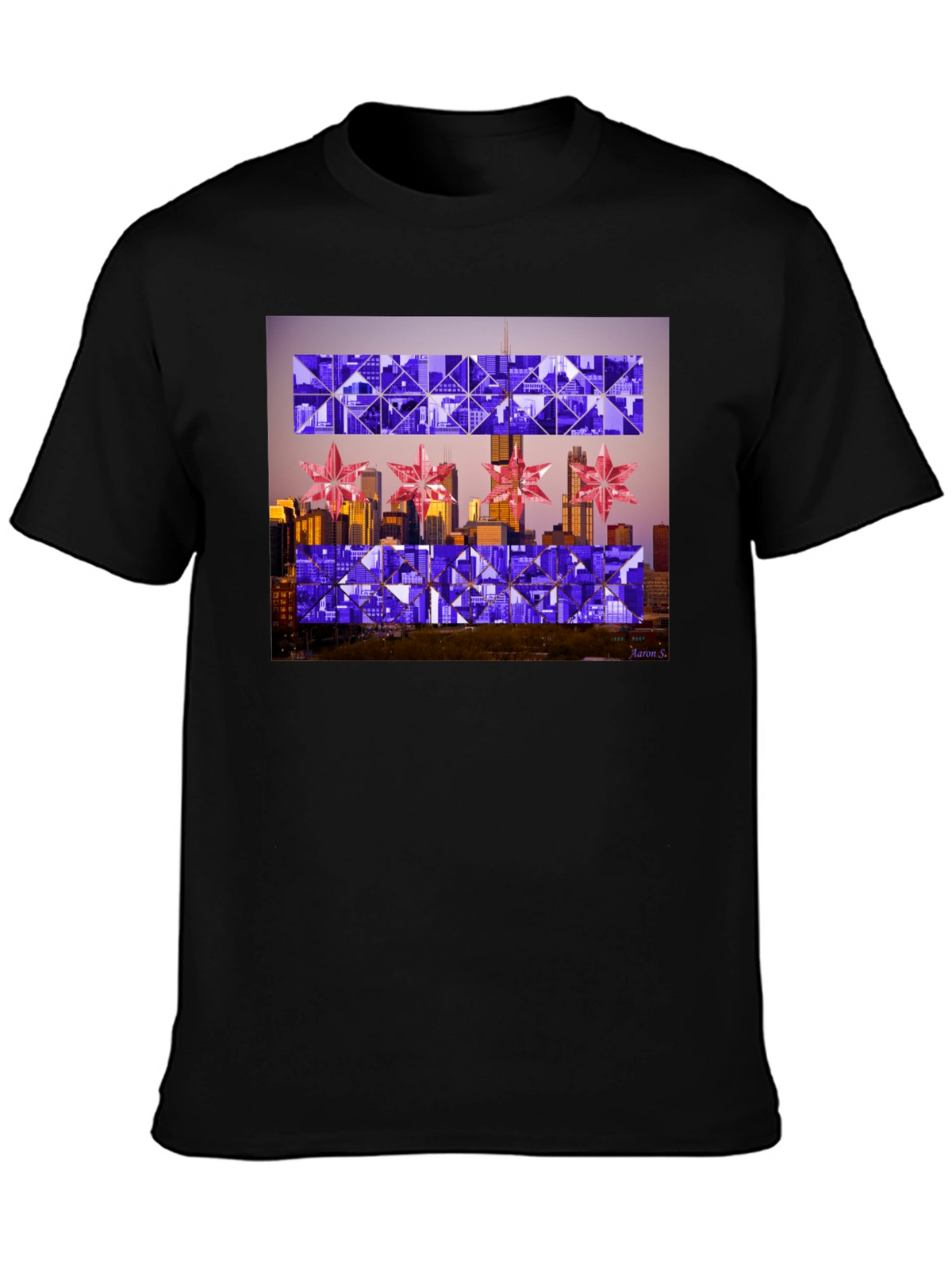 Chicago Flag Geometric T-Shirt
