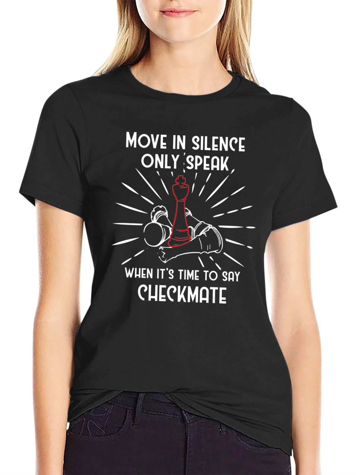 Move in Silence Checkmate Chess Graphic Tee