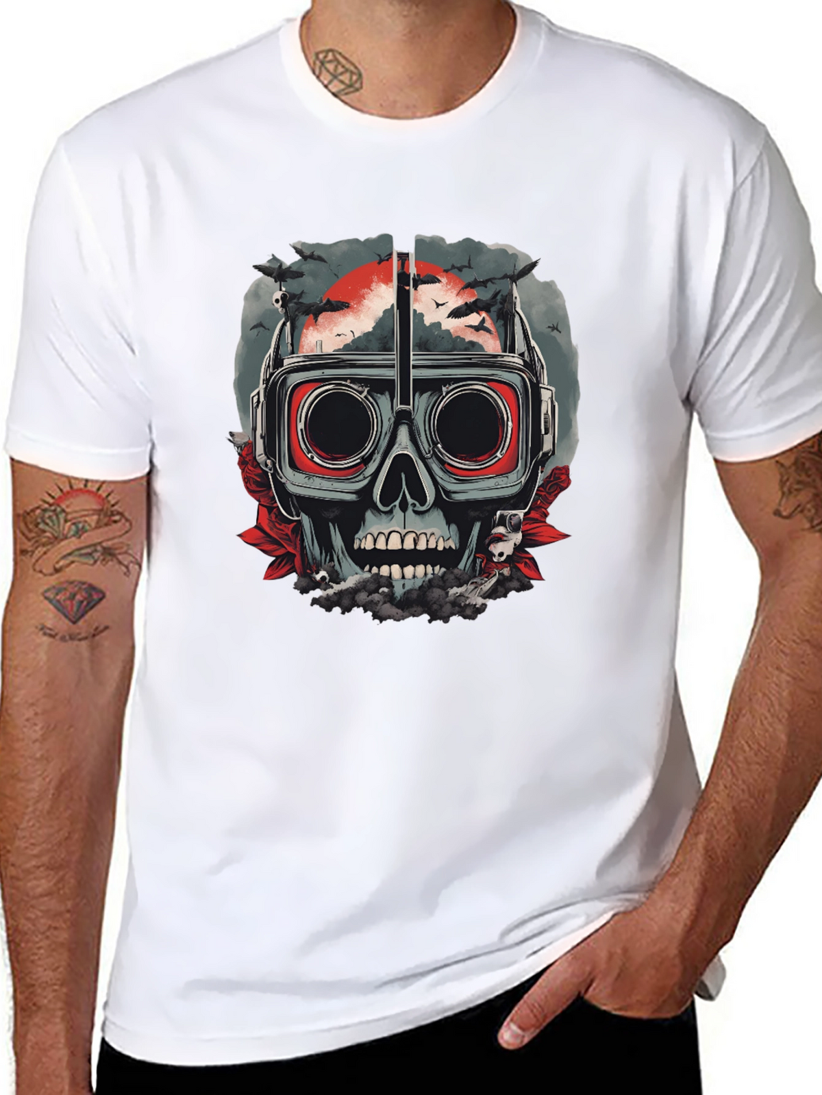 Skull Goggles T-Shirt - Mens Graphic Tee