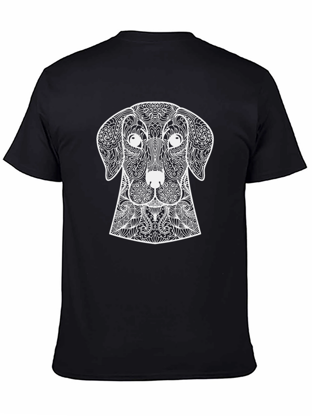 Dog Mandala Graphic Tee - Black