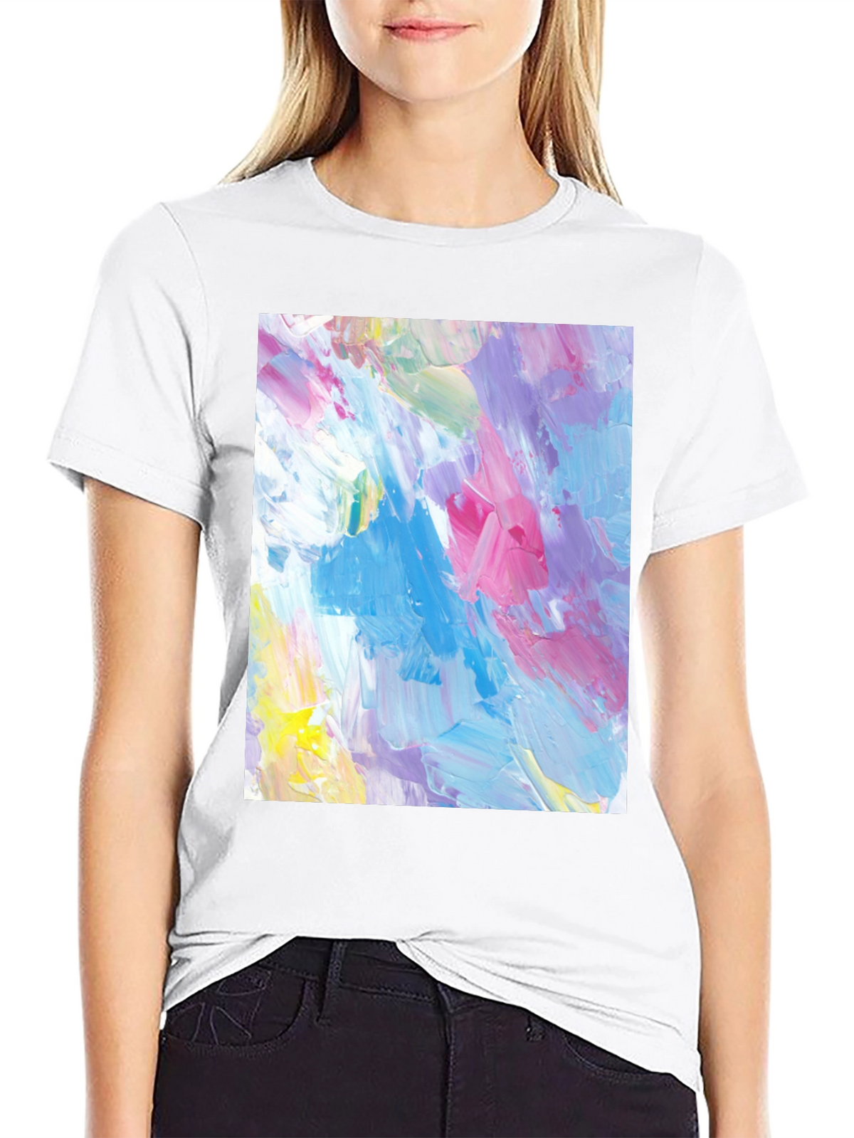 Abstract Art Tee - Modern Brushstroke Design