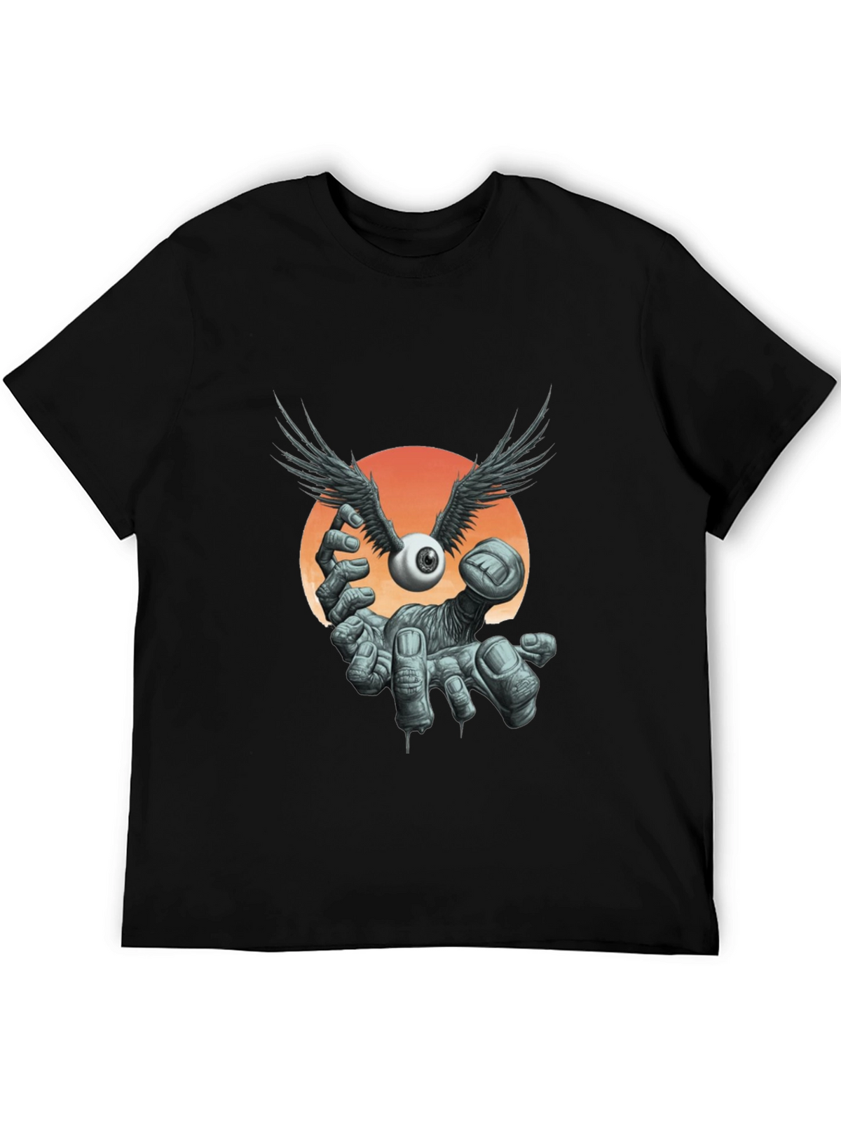 Winged Eyeball Graphic Tee - Unique Design
