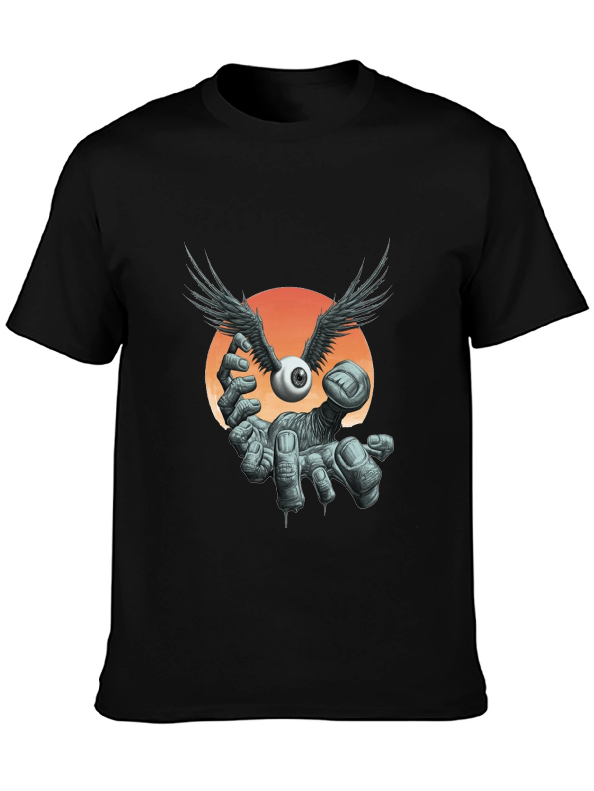 Winged Eyeball Graphic Tee - Unique Design