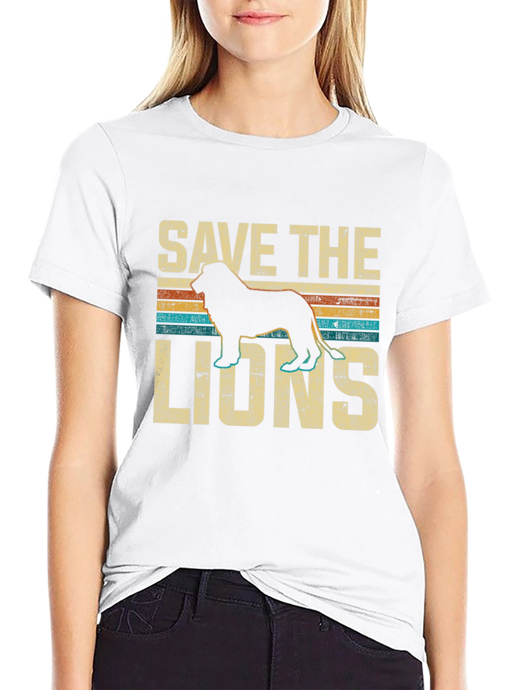 Save The Lions Retro Graphic Tee