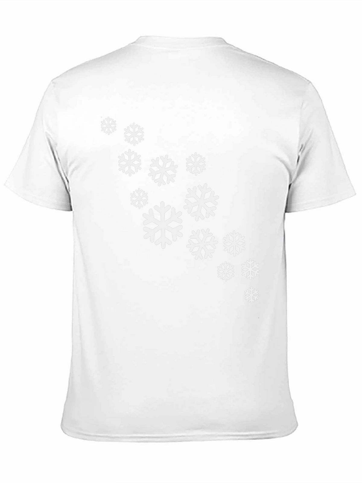 Snowflake Pattern Black T-Shirt
