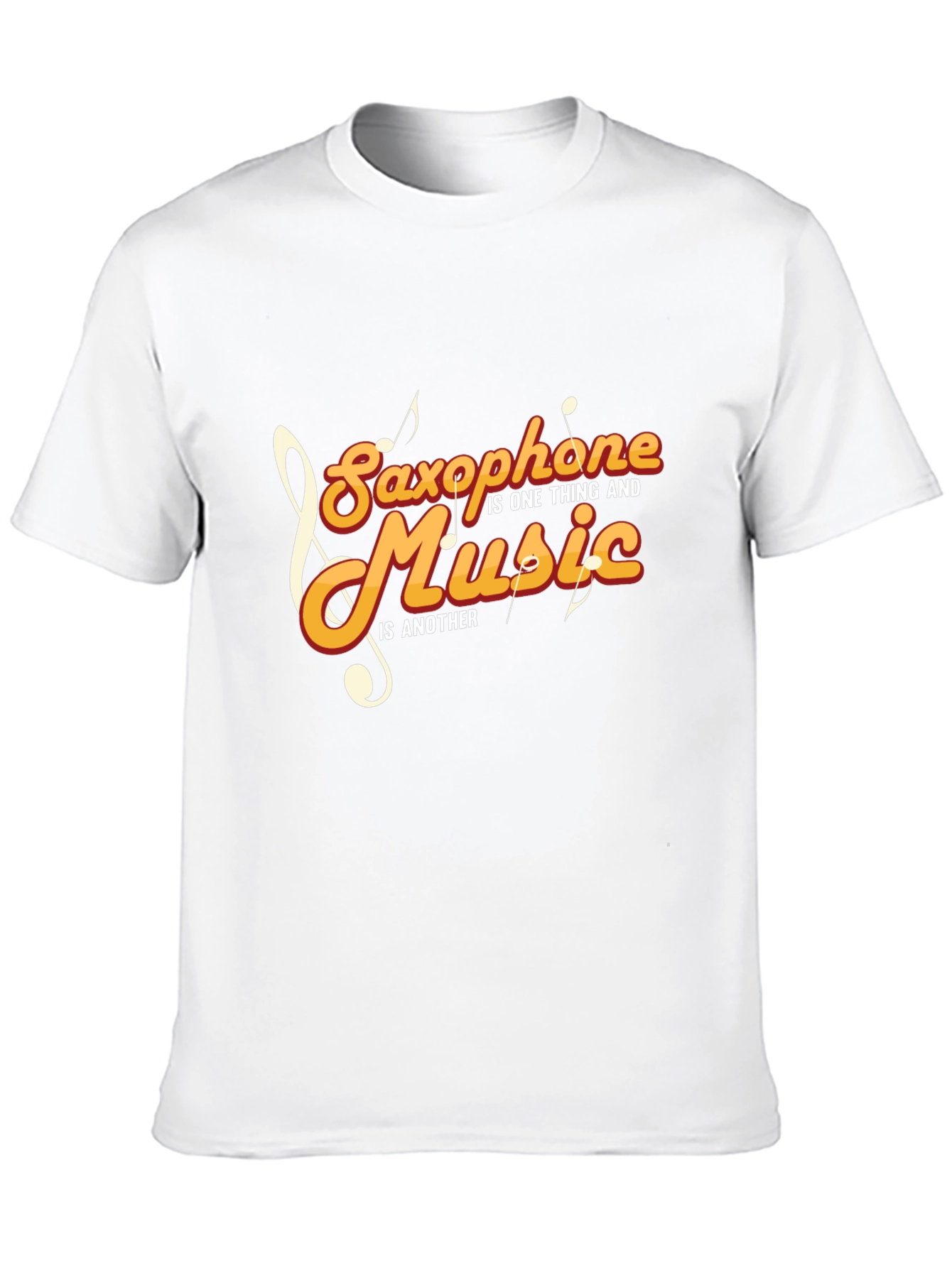Saxophone and Music Graphic T-Shirt - Stylish Black Tee