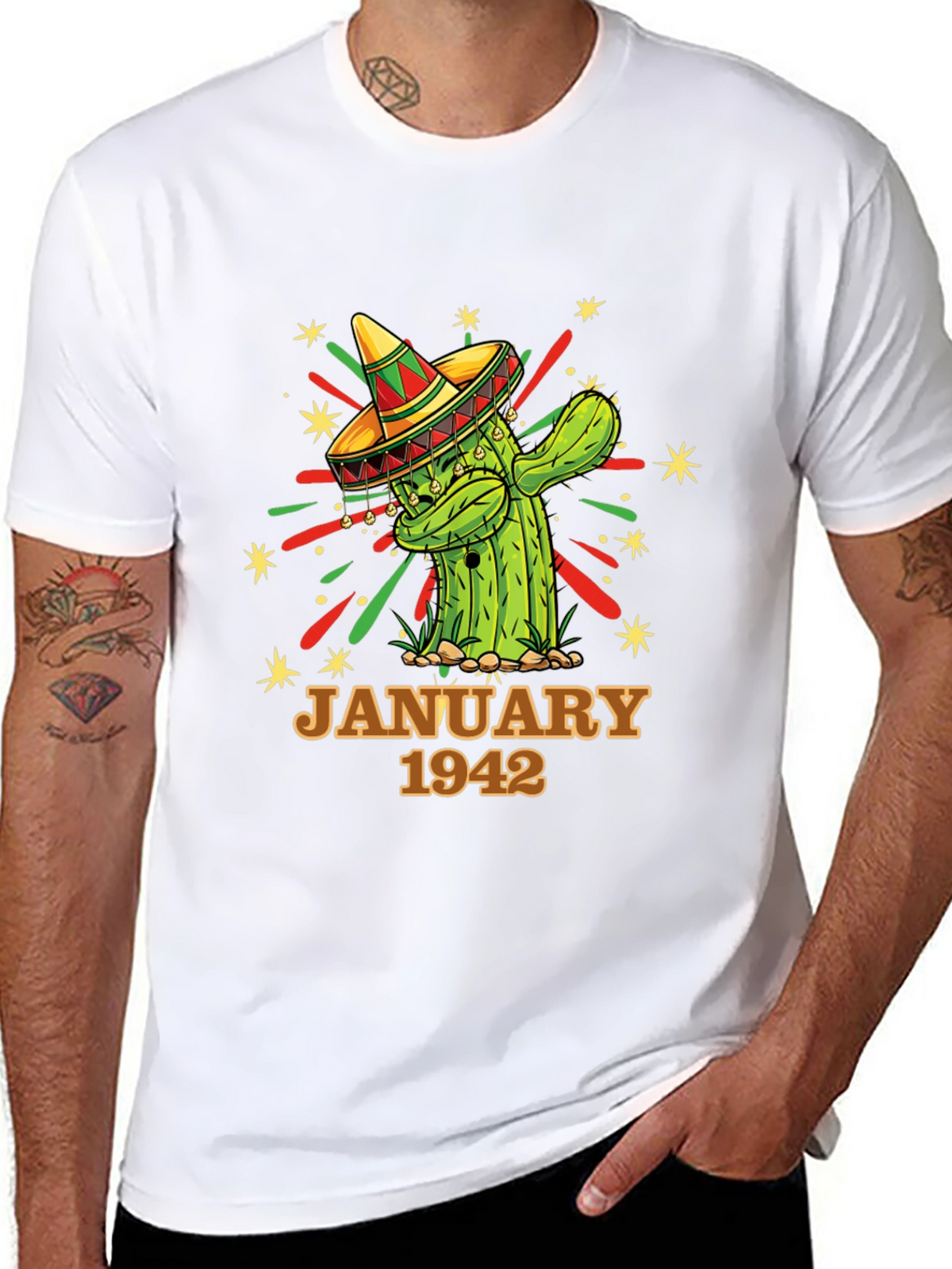 January 1942 Cactus Birthday T-Shirt