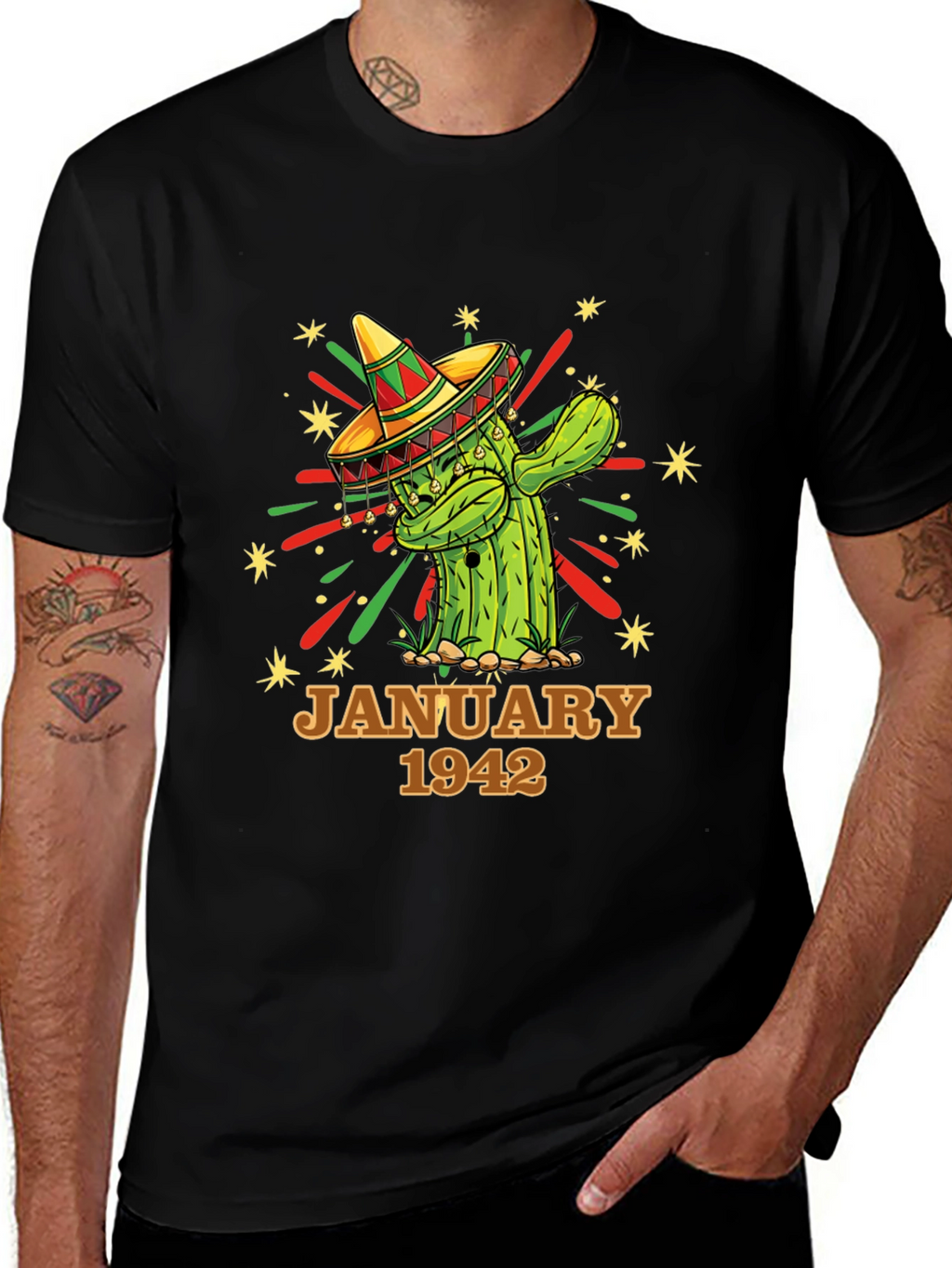 January 1942 Cactus Birthday T-Shirt
