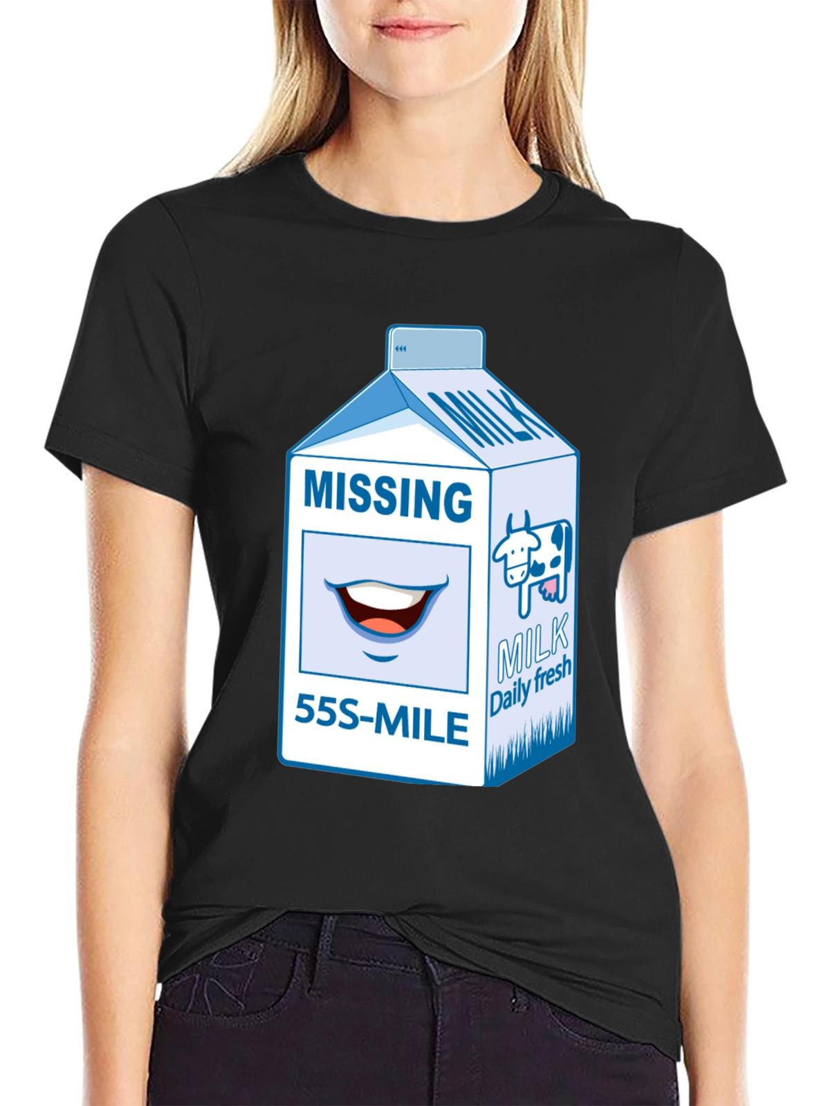 Missing Milk Carton Graphic T-Shirt