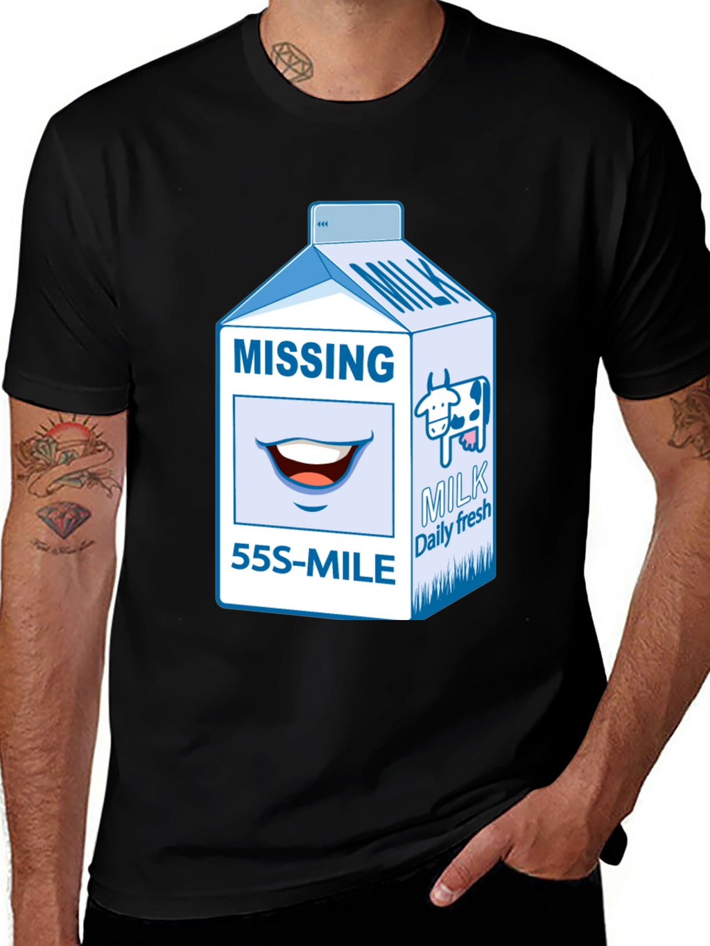 Missing Milk Carton Graphic T-Shirt