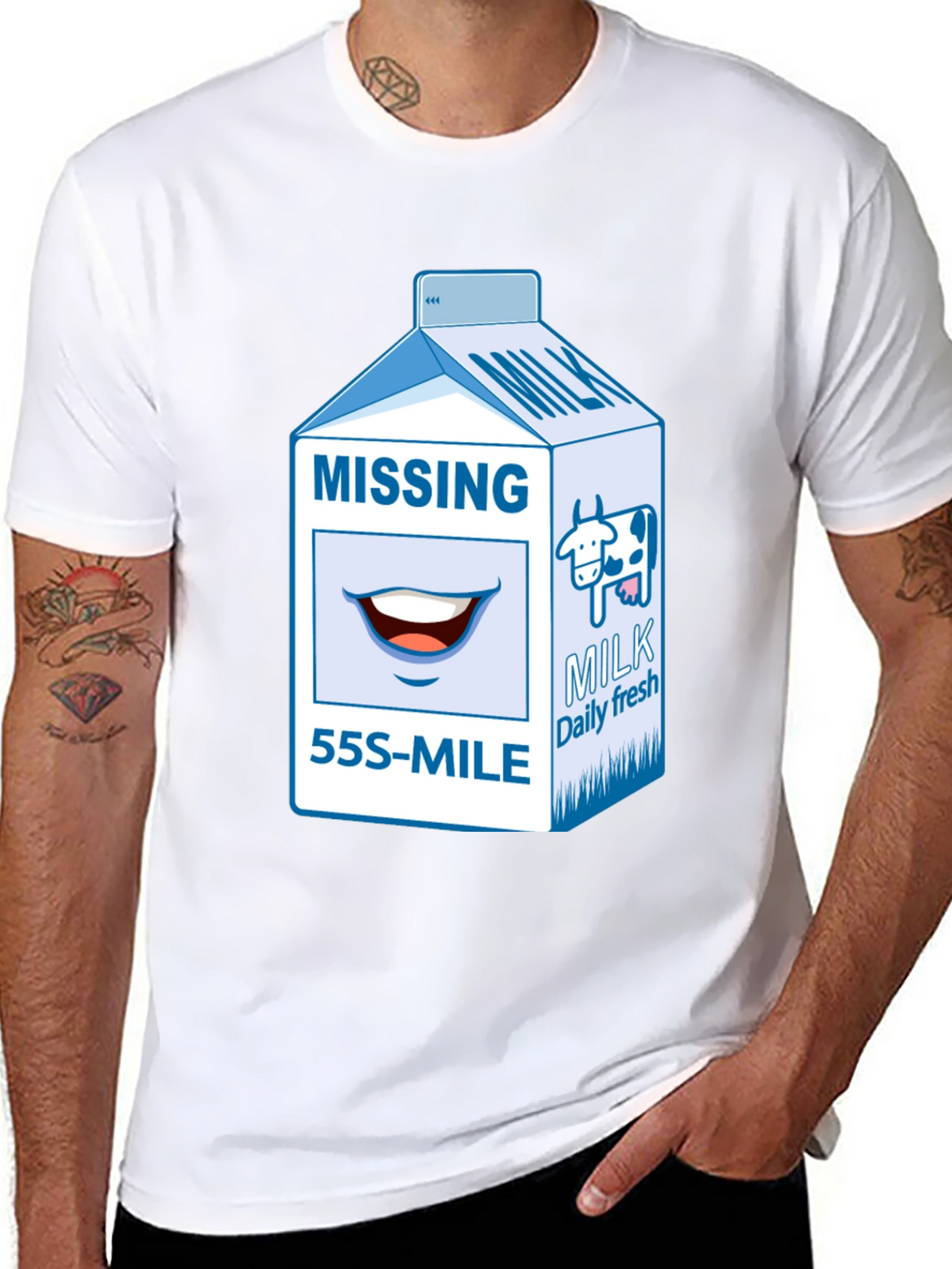 Missing Milk Carton Graphic T-Shirt