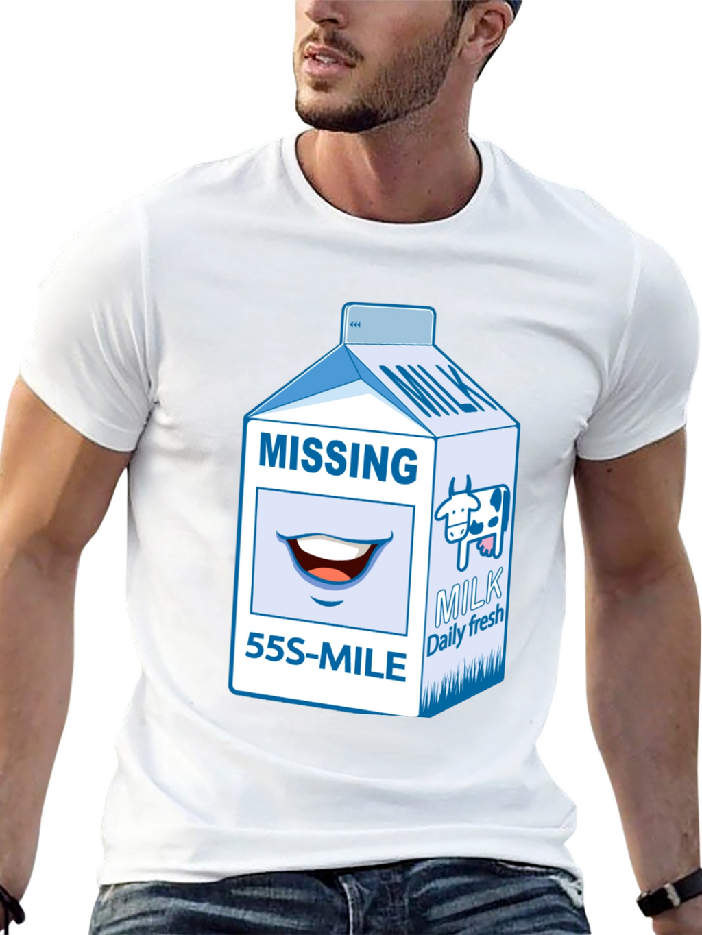 Missing Milk Carton Graphic T-Shirt