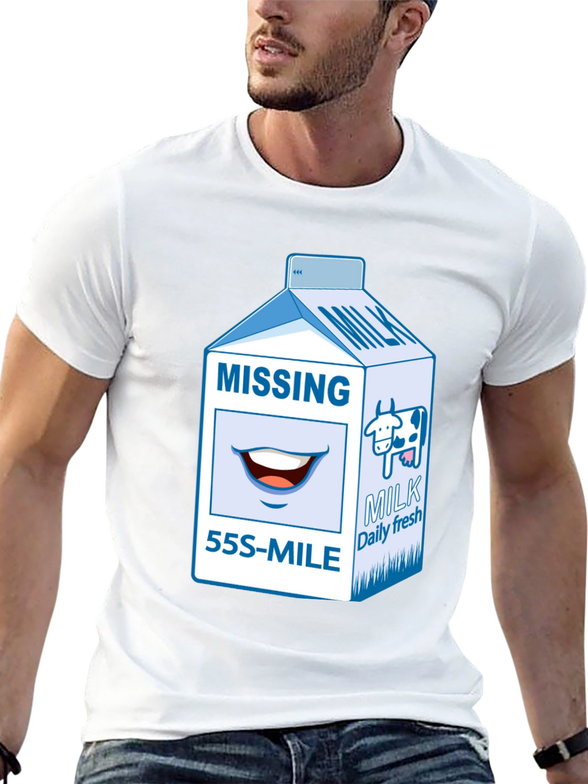 Missing Milk Carton Graphic T-Shirt