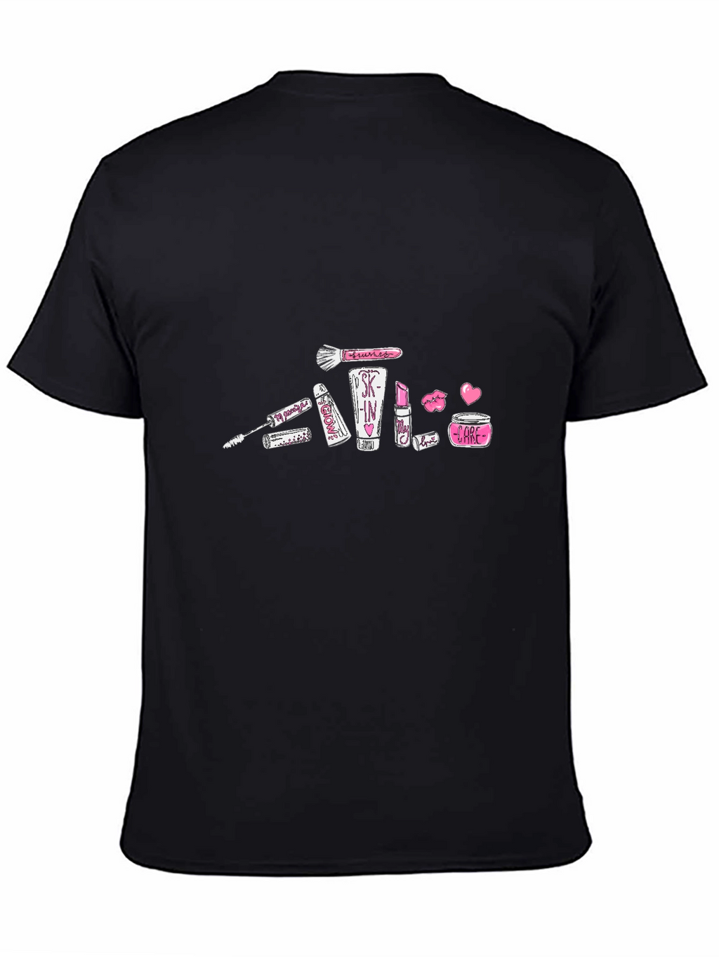 Makeup Graphic Black T-Shirt