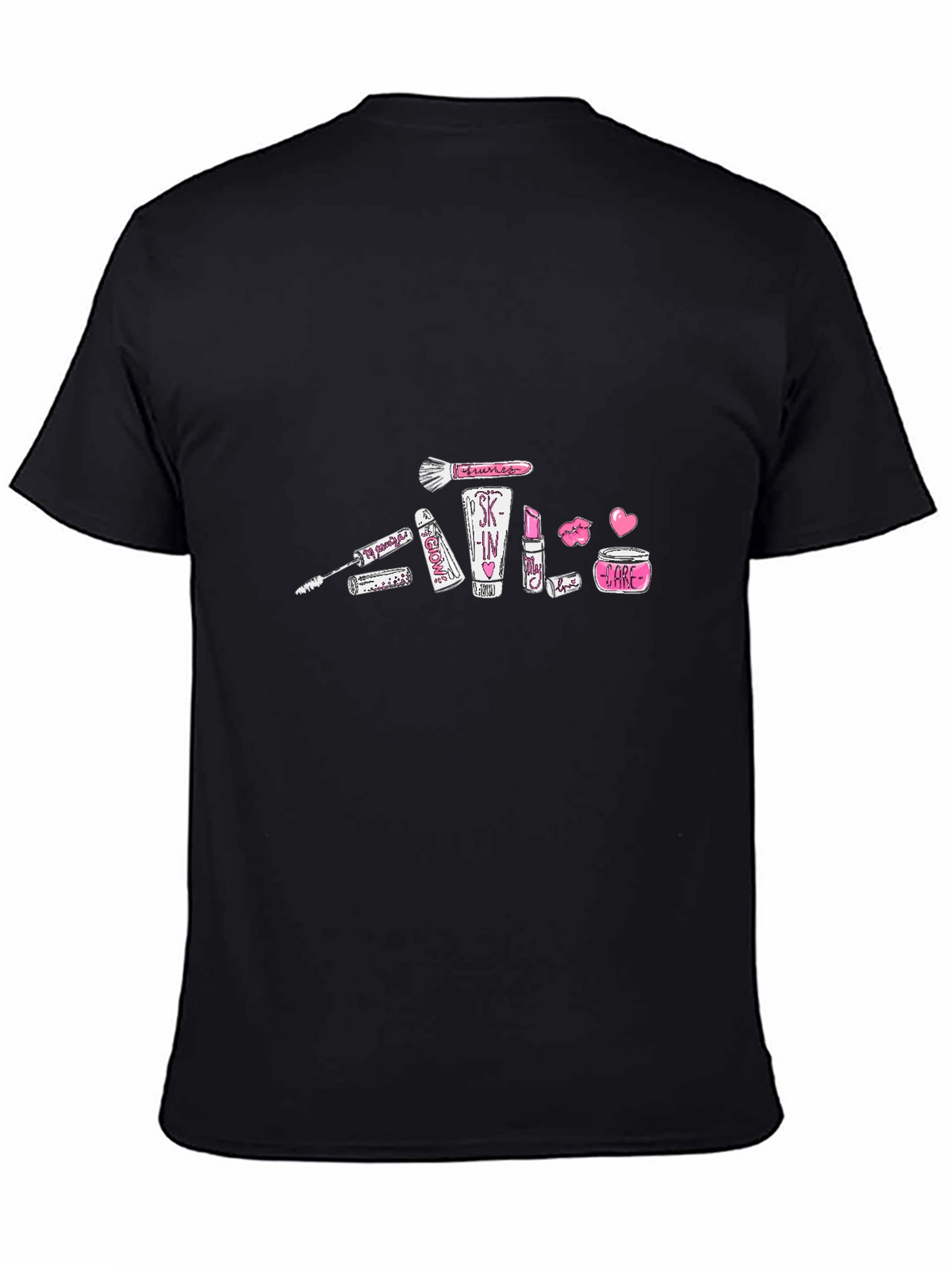 Makeup Graphic Black T-Shirt