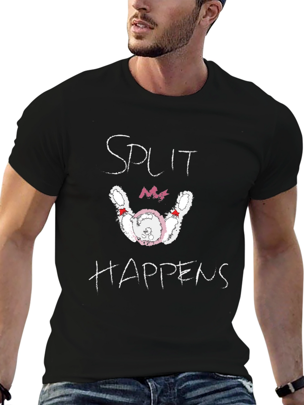 Split Happens Graphic Tee - Bowling Humor T-Shirt