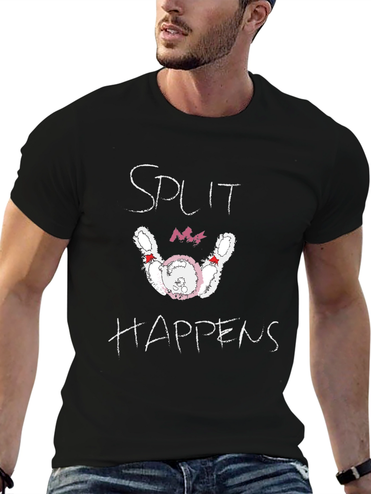 Split Happens Graphic Tee - Bowling Humor T-Shirt