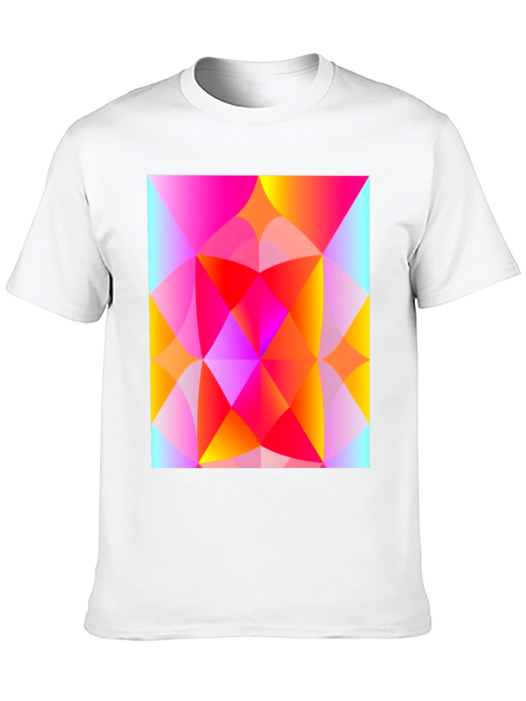 Geometric Art T-Shirt - Vibrant Triangle Design