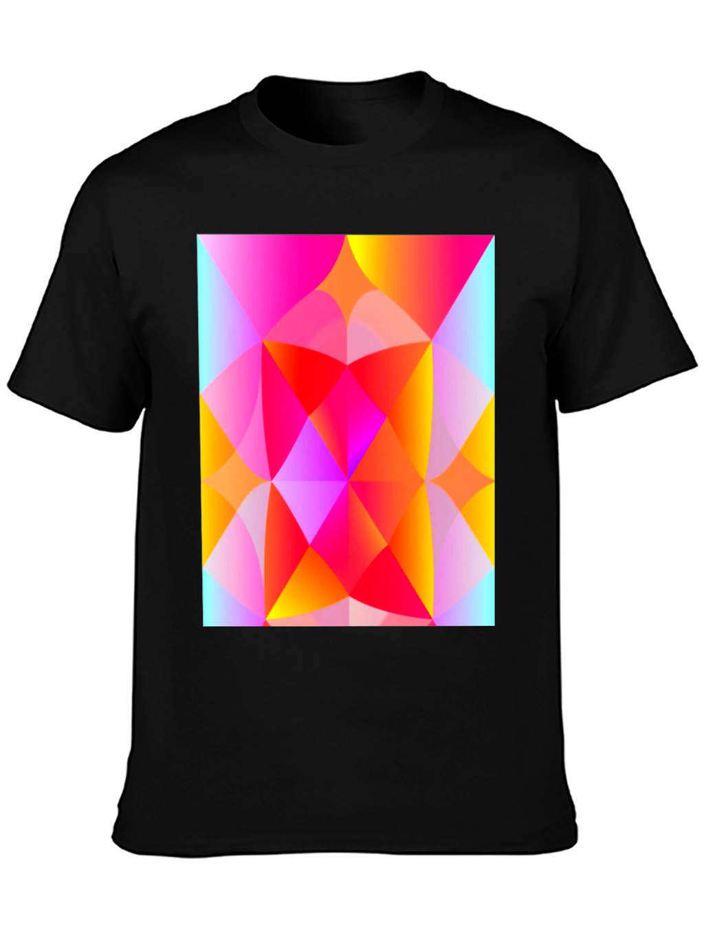 Geometric Art T-Shirt - Vibrant Triangle Design