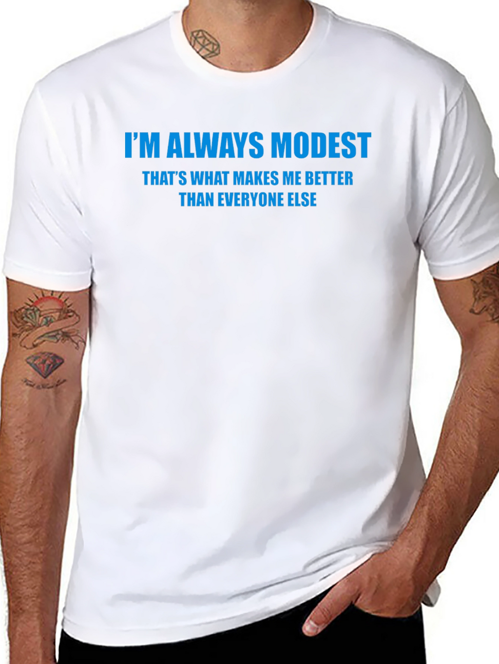 Im Always Modest Mens Black T-Shirt