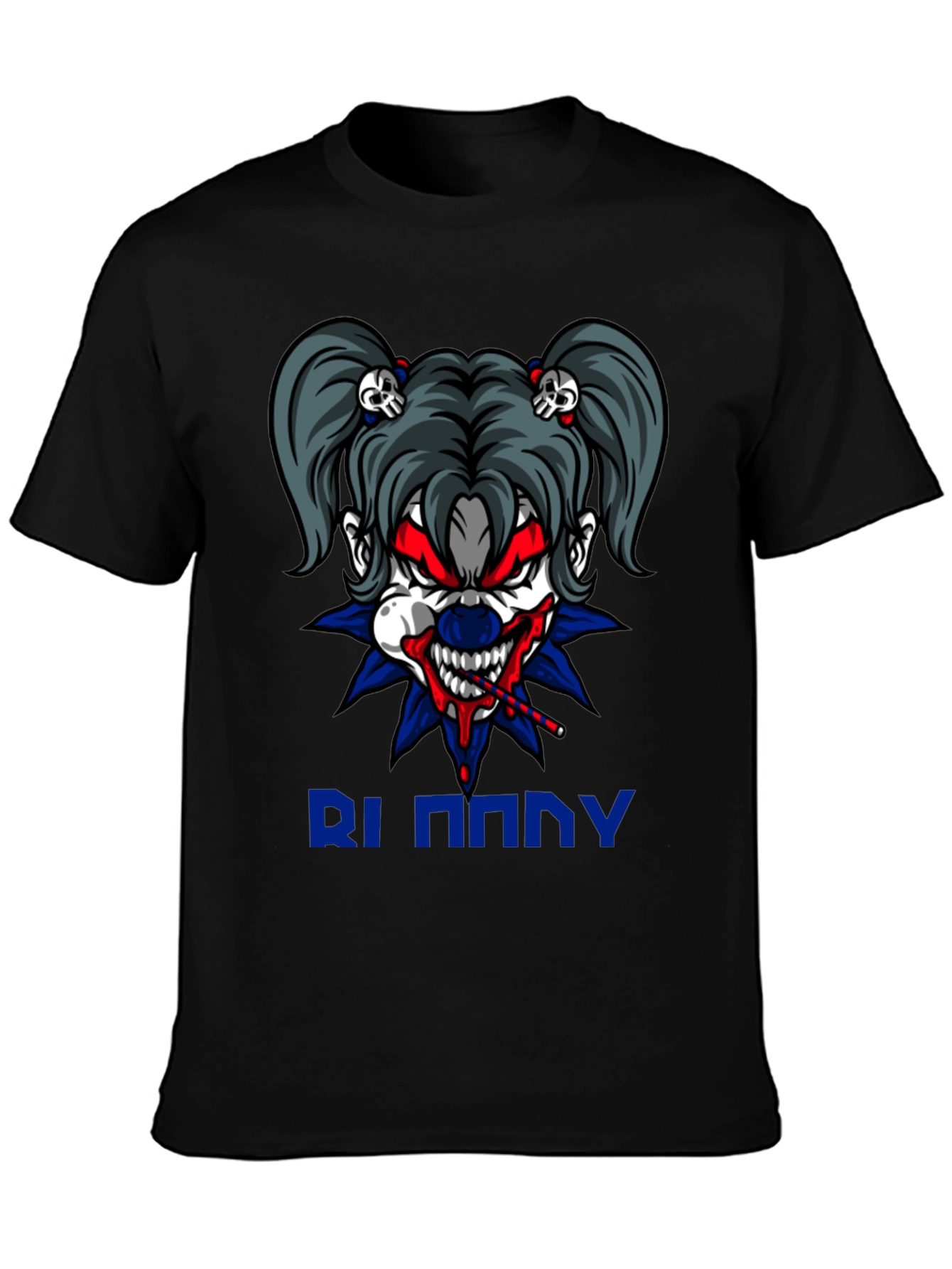 Creepy Clown Graphic Tee - Mens Black T-Shirt