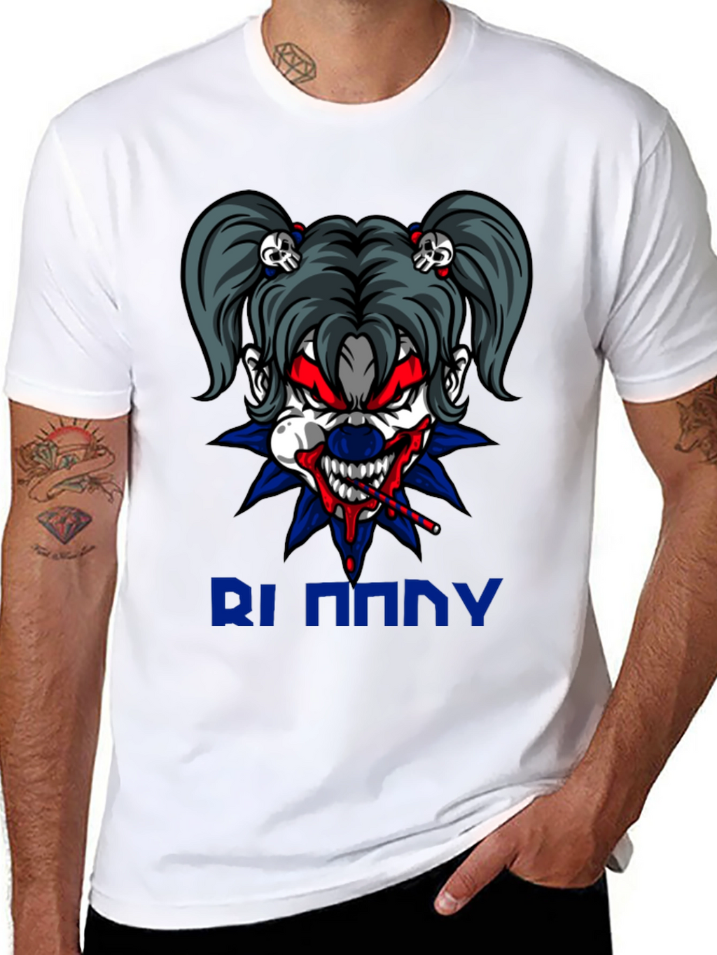 Creepy Clown Graphic Tee - Mens Black T-Shirt