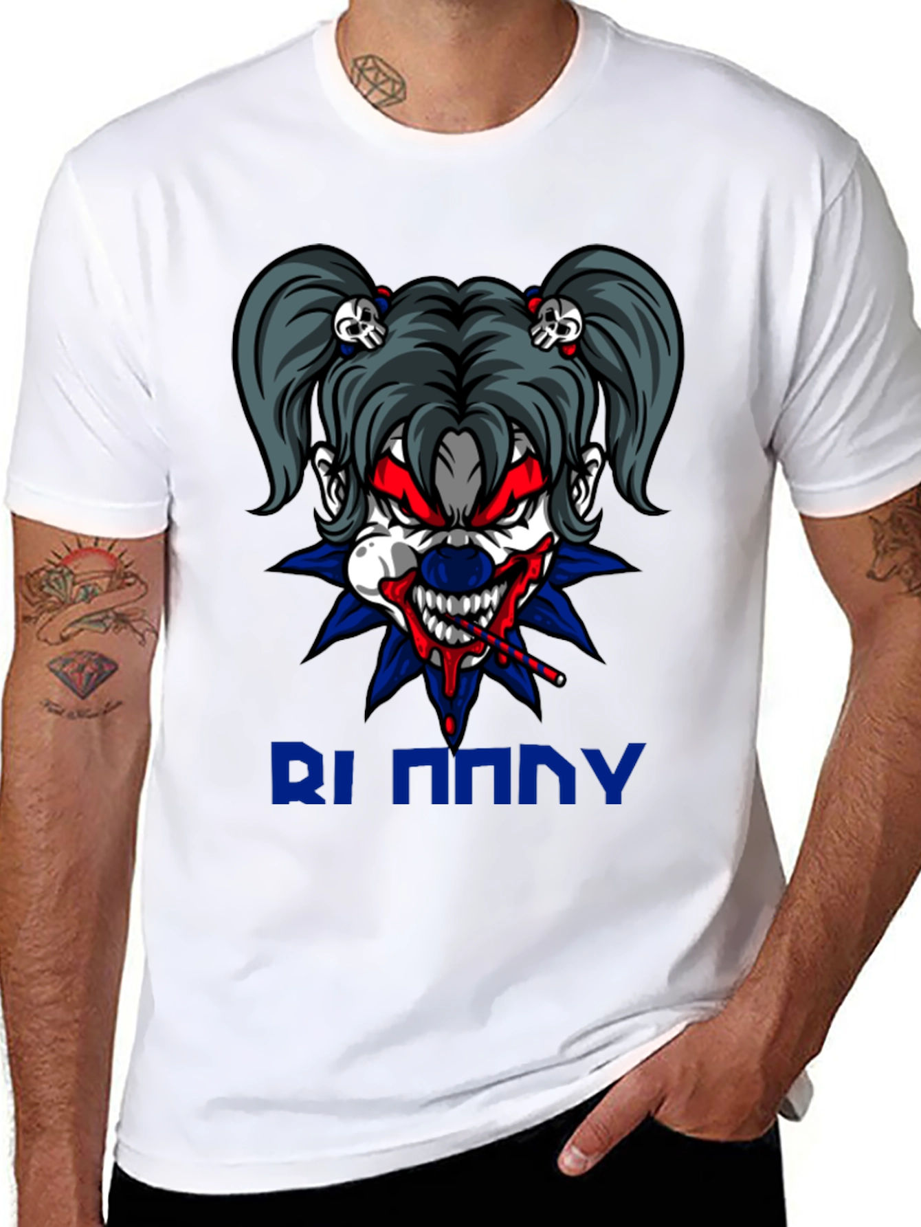 Creepy Clown Graphic Tee - Mens Black T-Shirt