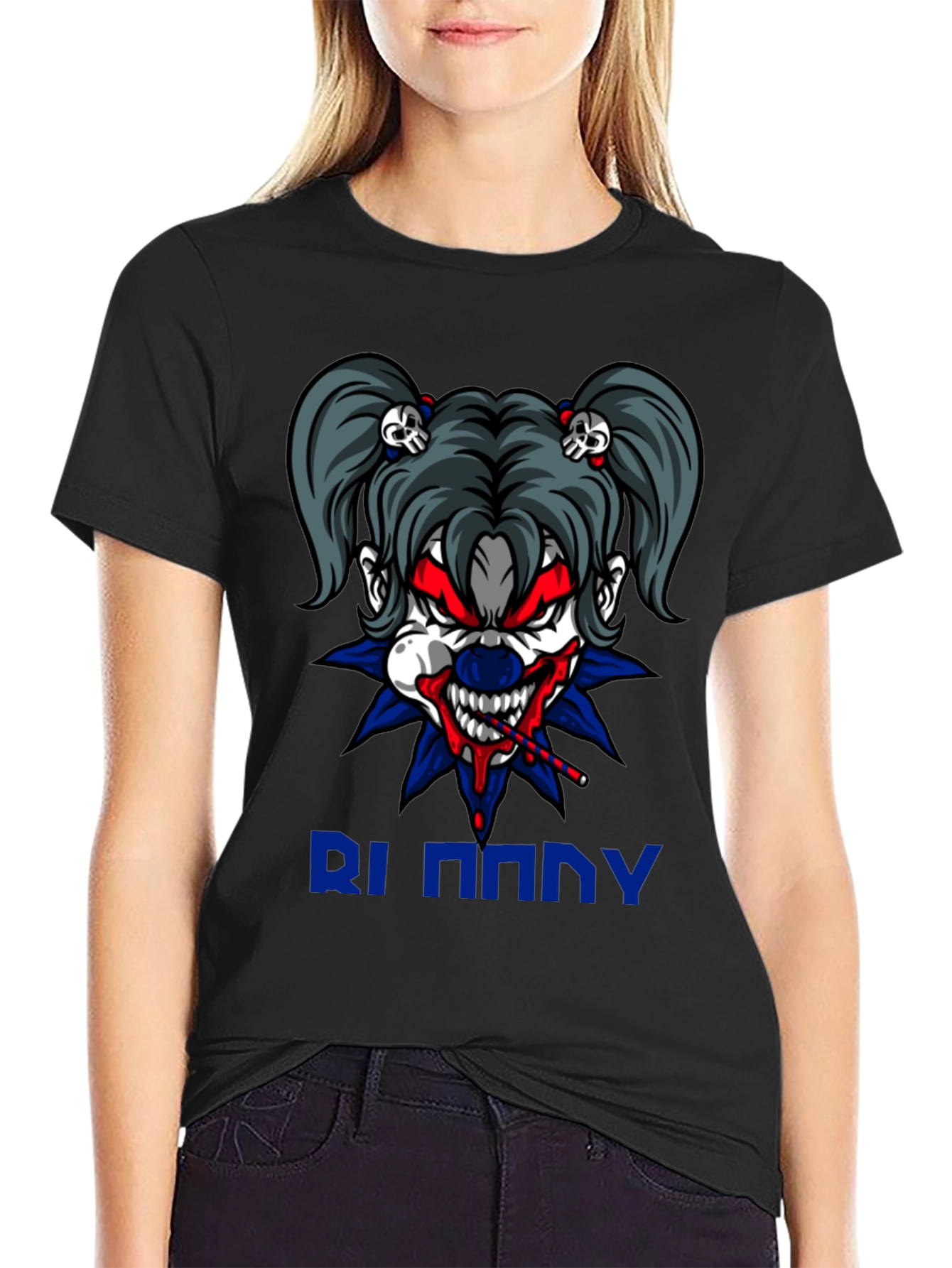 Creepy Clown Graphic Tee - Mens Black T-Shirt