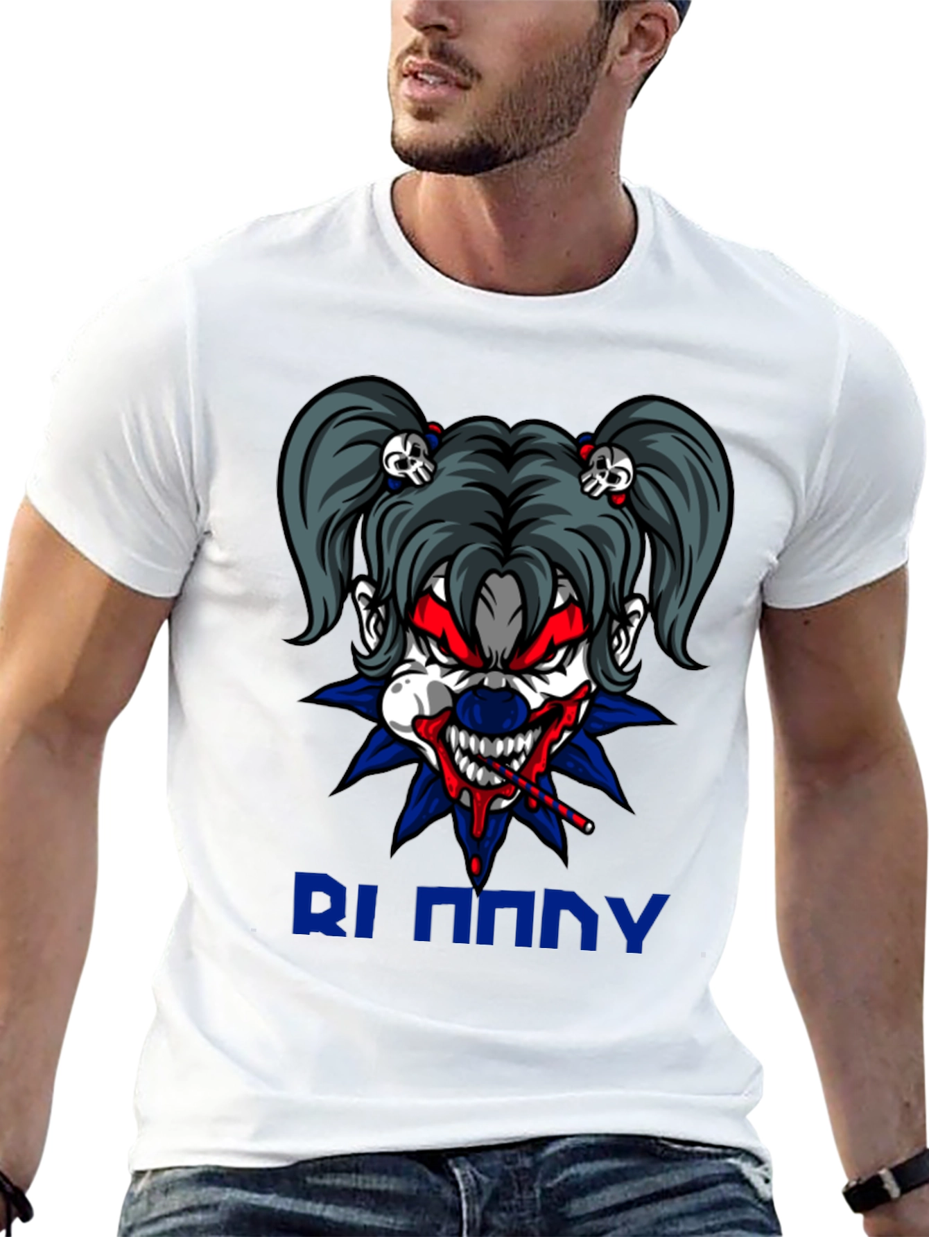 Creepy Clown Graphic Tee - Mens Black T-Shirt