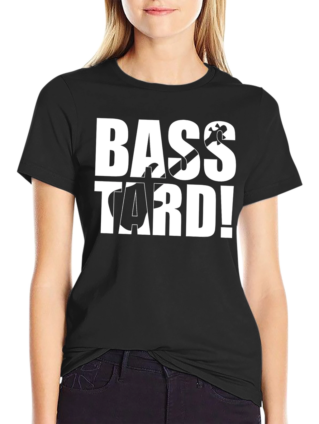 Bass-tard Black Graphic T-Shirt