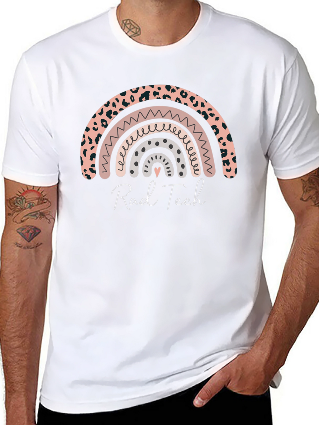 Rad Tech Rainbow Graphic Tee - Soft Black Shirt
