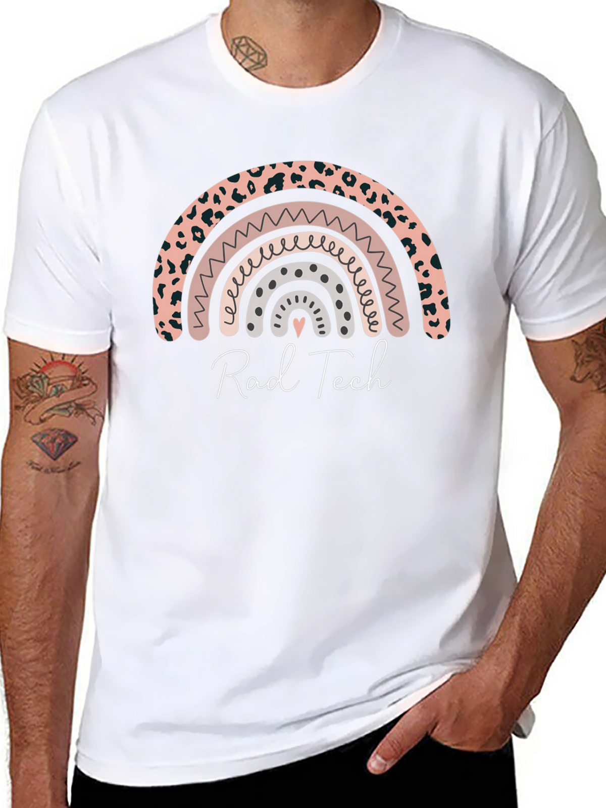 Rad Tech Rainbow Graphic Tee - Soft Black Shirt