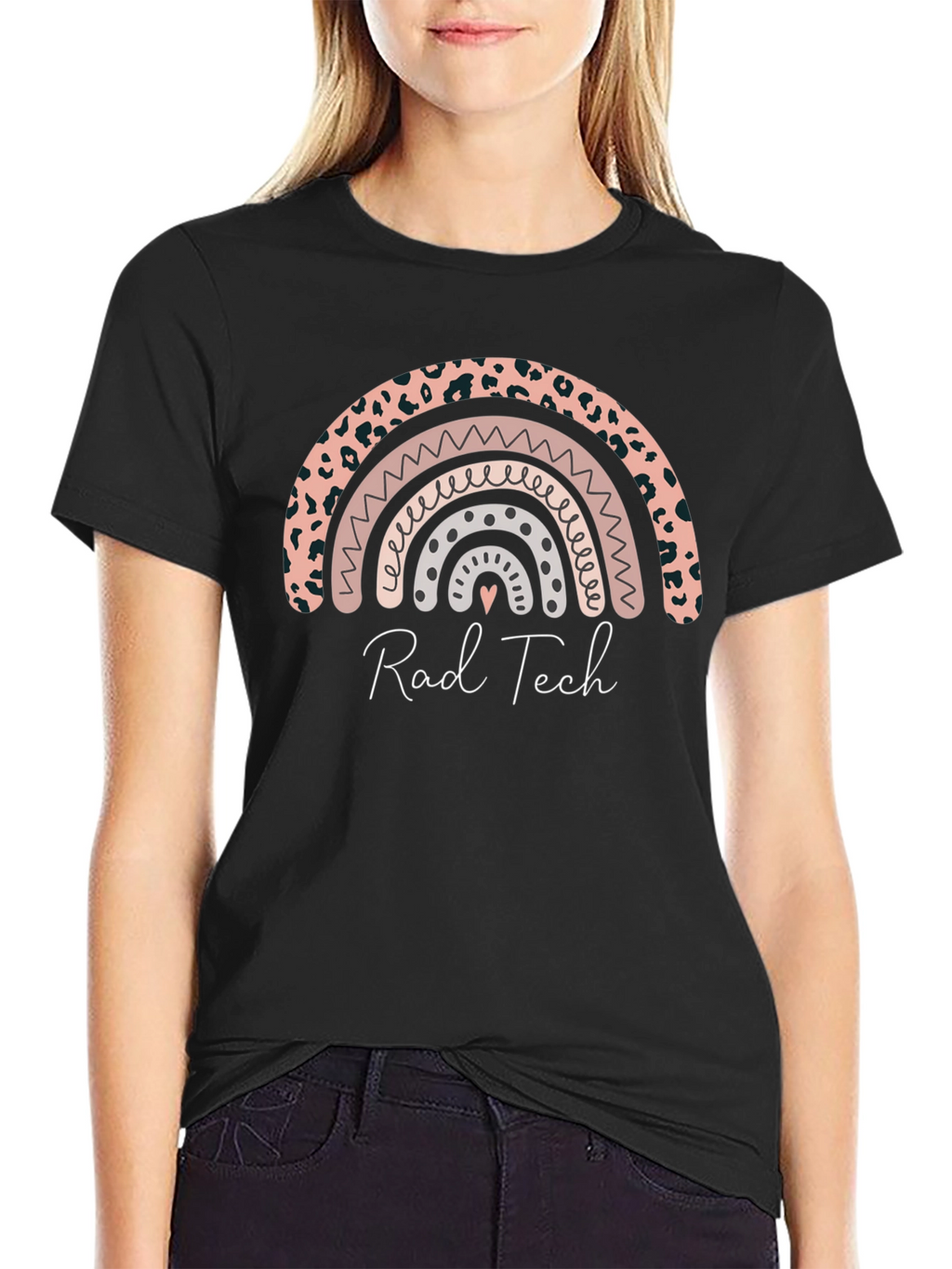 Rad Tech Rainbow Graphic Tee - Soft Black Shirt