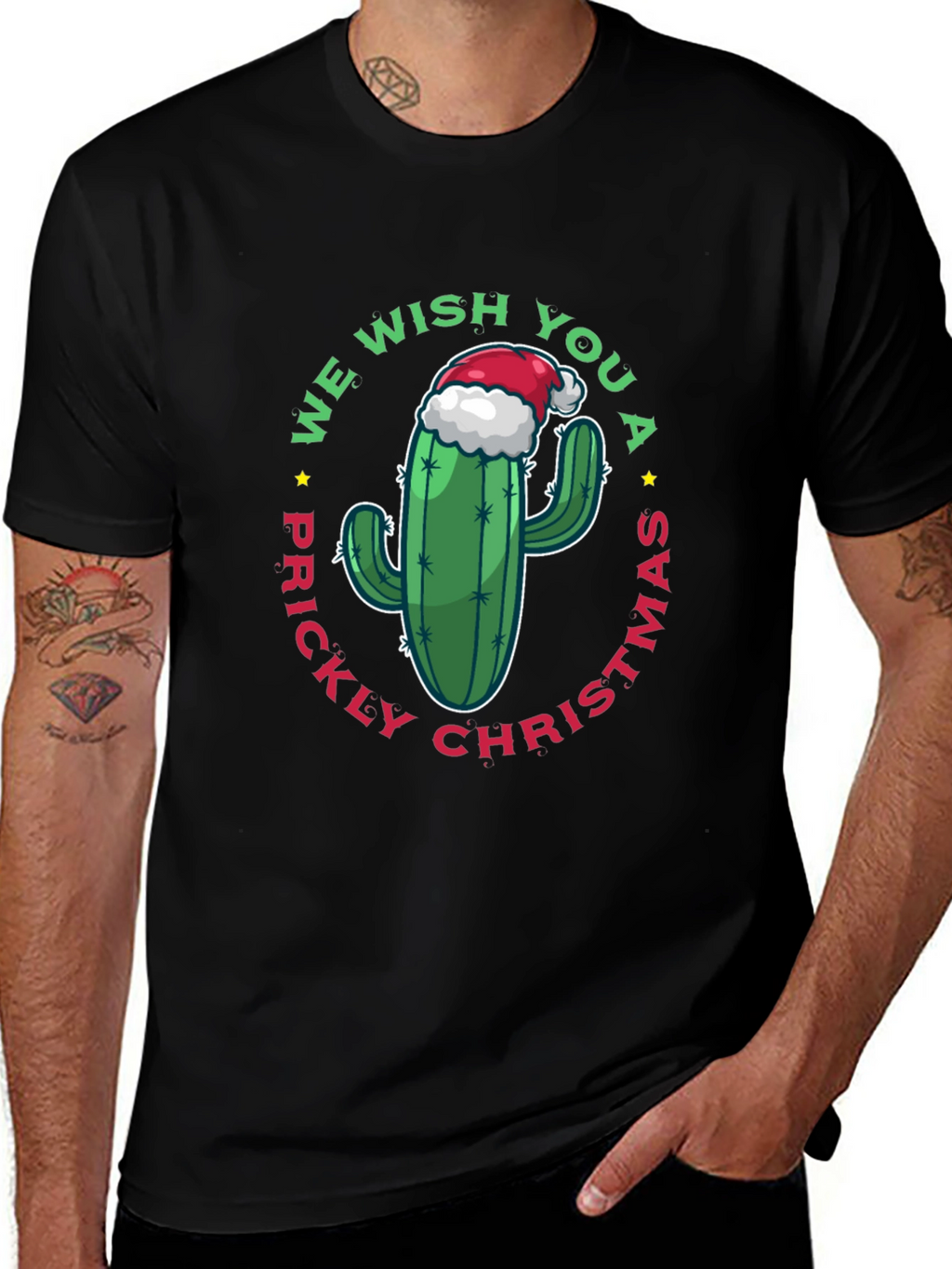 Prickly Christmas Cactus Graphic Tee