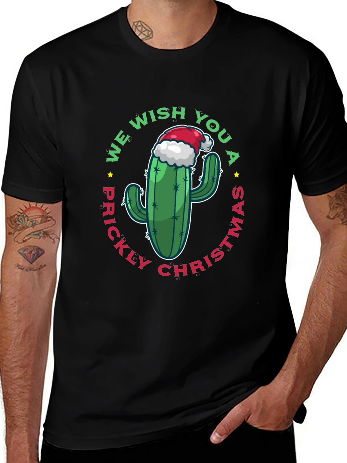 Prickly Christmas Cactus Graphic Tee