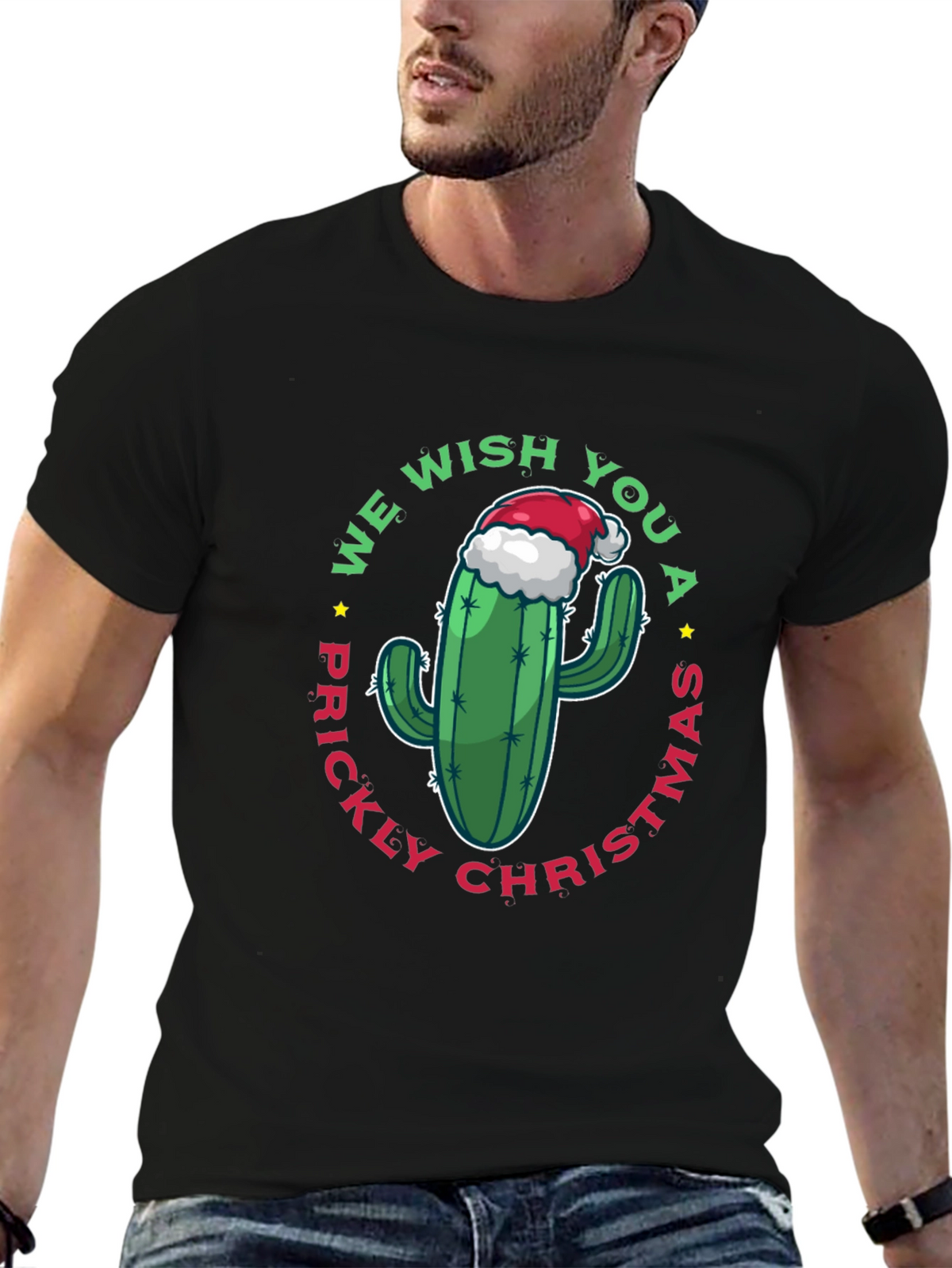 Prickly Christmas Cactus Graphic Tee