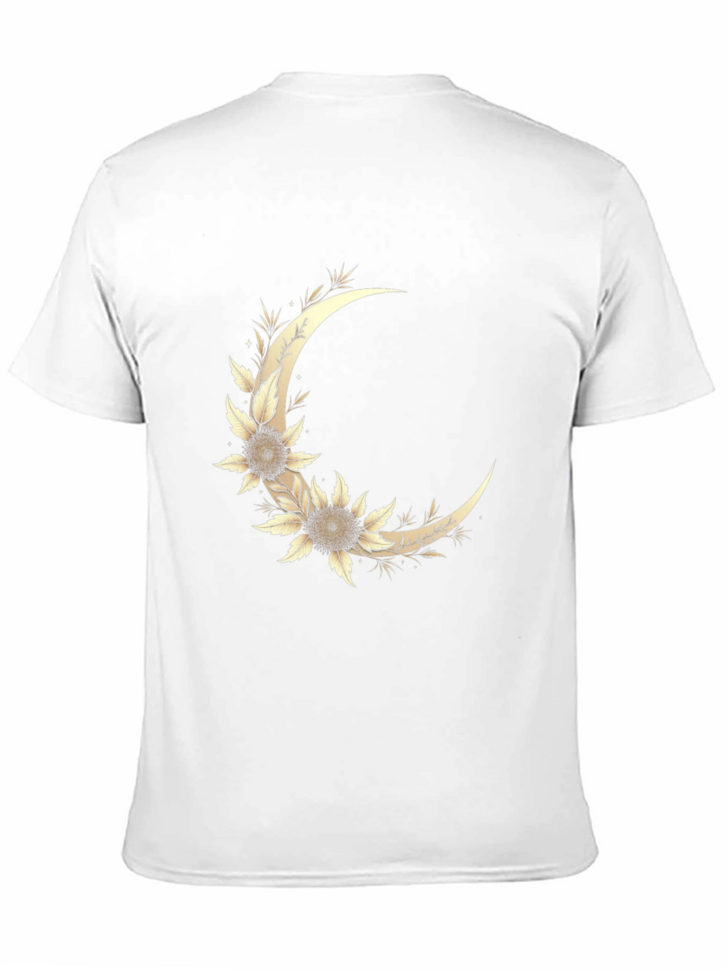 Floral Crescent Moon Graphic T-Shirt