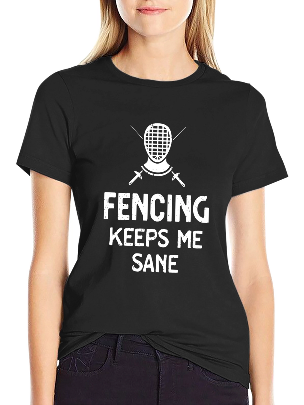 Fencing Keeps Me Sane Graphic Tee