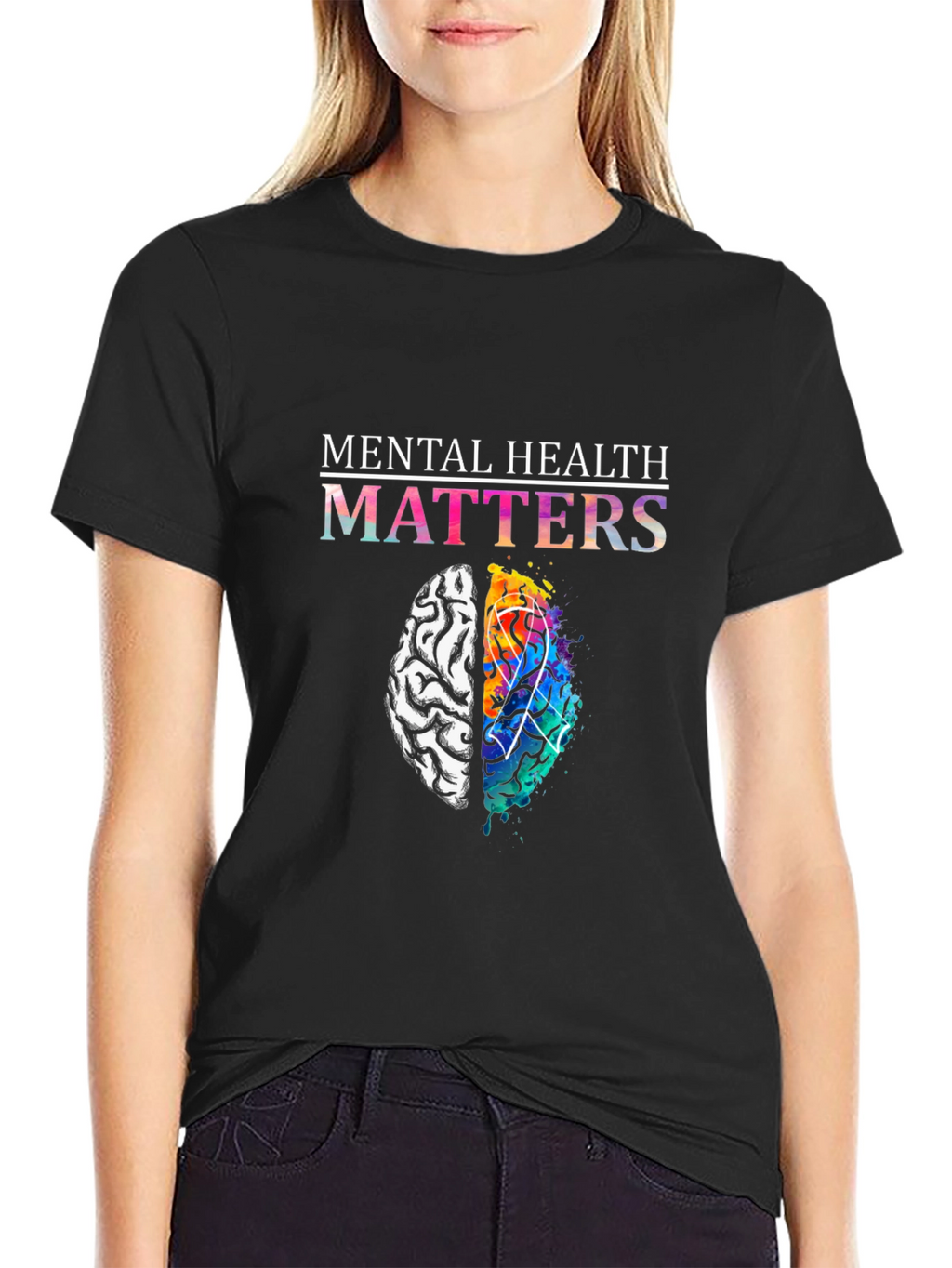 Mental Health Matters Brain Graphic T-Shirt