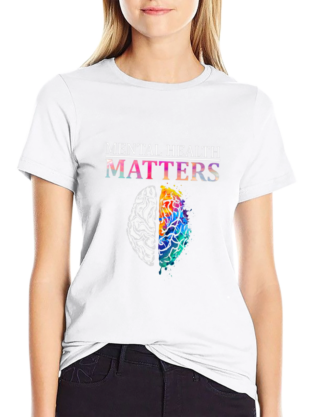 Mental Health Matters Brain Graphic T-Shirt