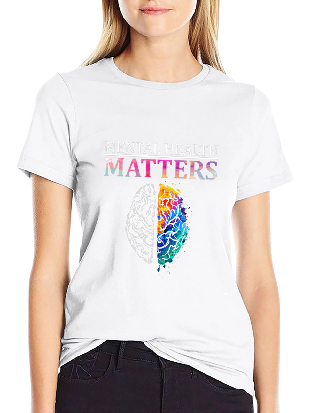 Mental Health Matters Brain Graphic T-Shirt
