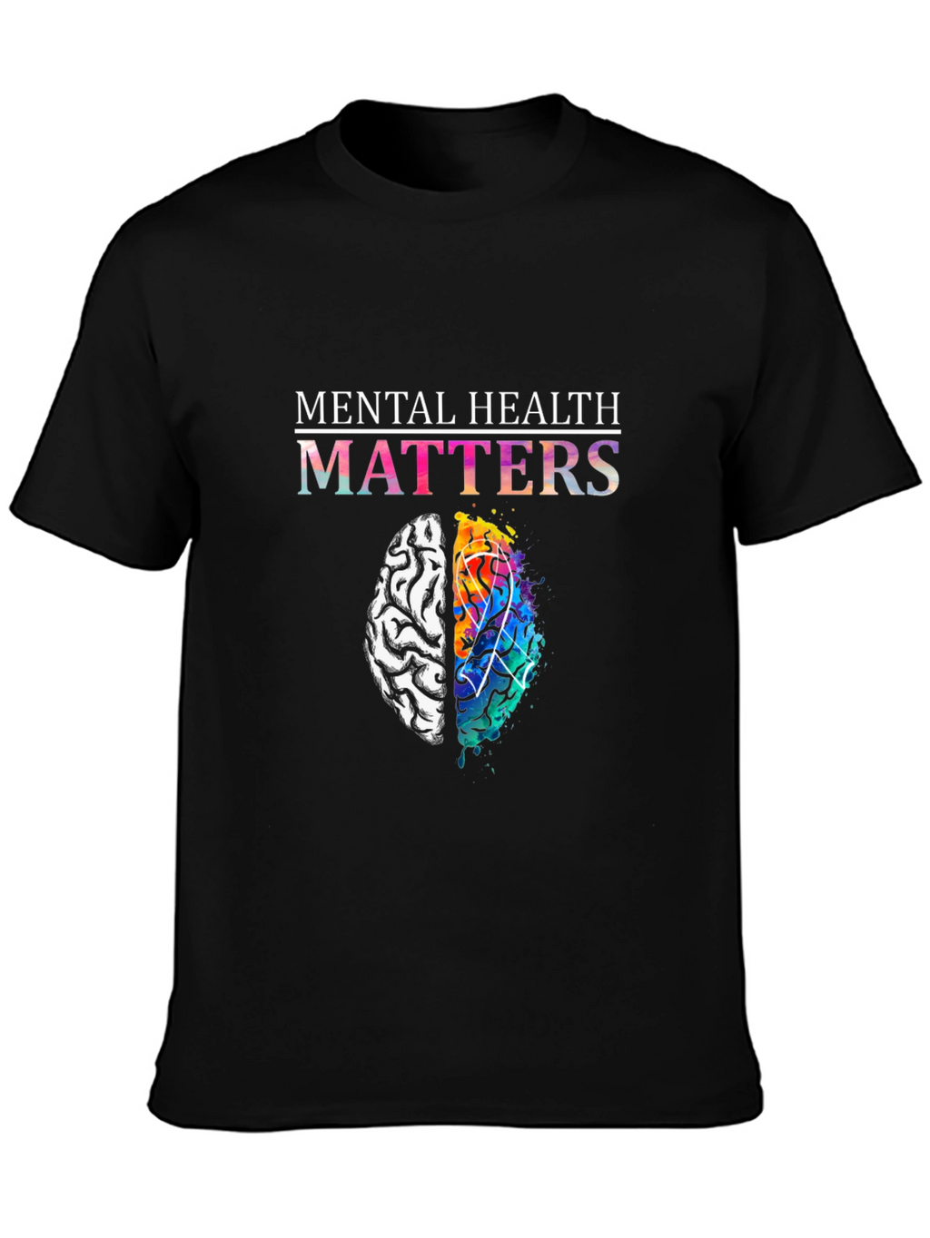 Mental Health Matters Brain Graphic T-Shirt