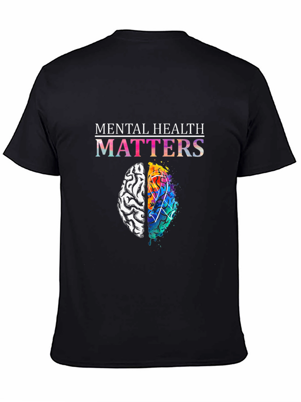 Mental Health Matters Brain Graphic T-Shirt