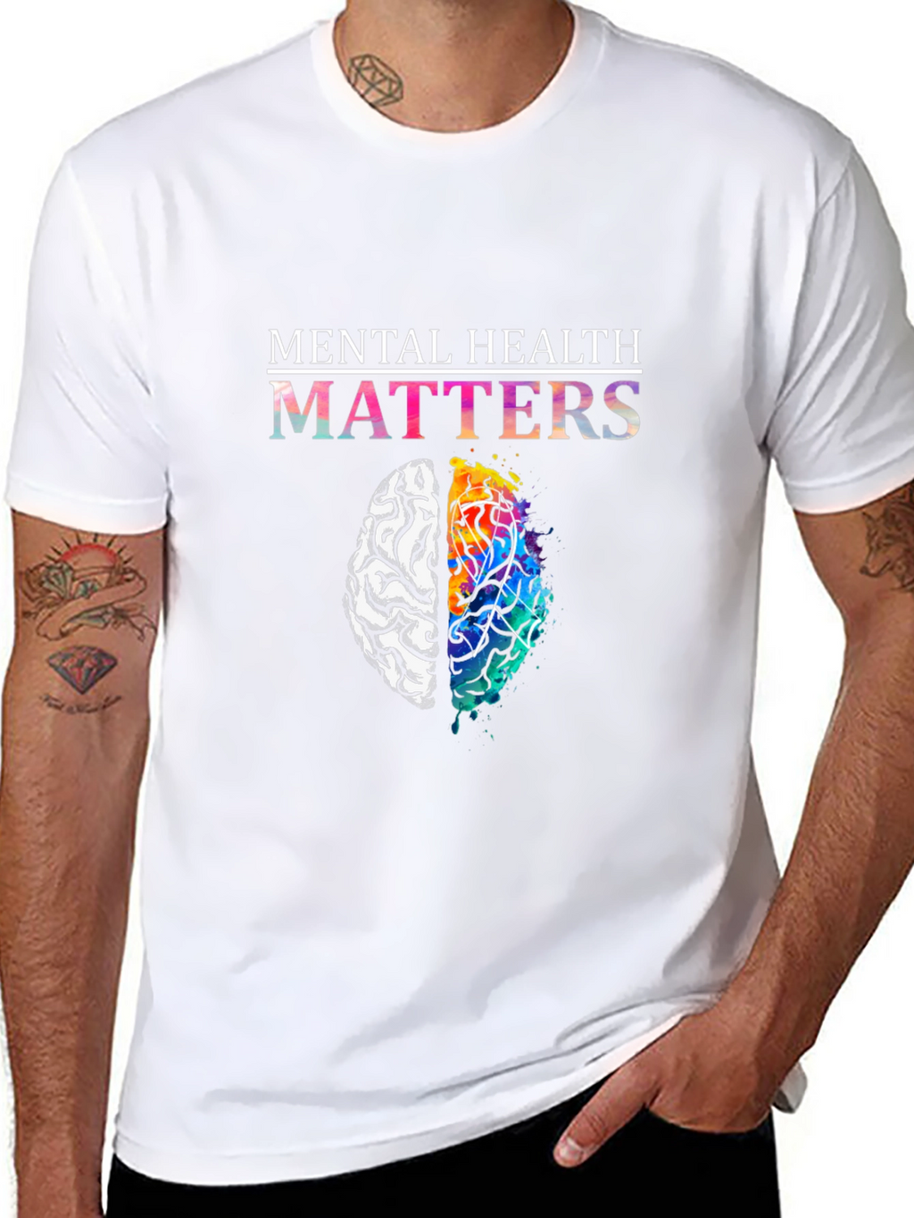 Mental Health Matters Brain Graphic T-Shirt