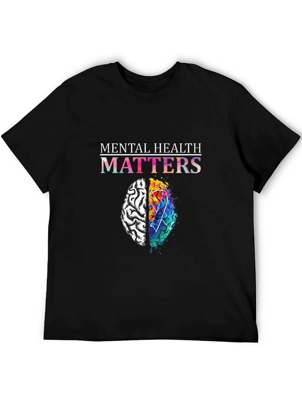 Mental Health Matters Brain Graphic T-Shirt