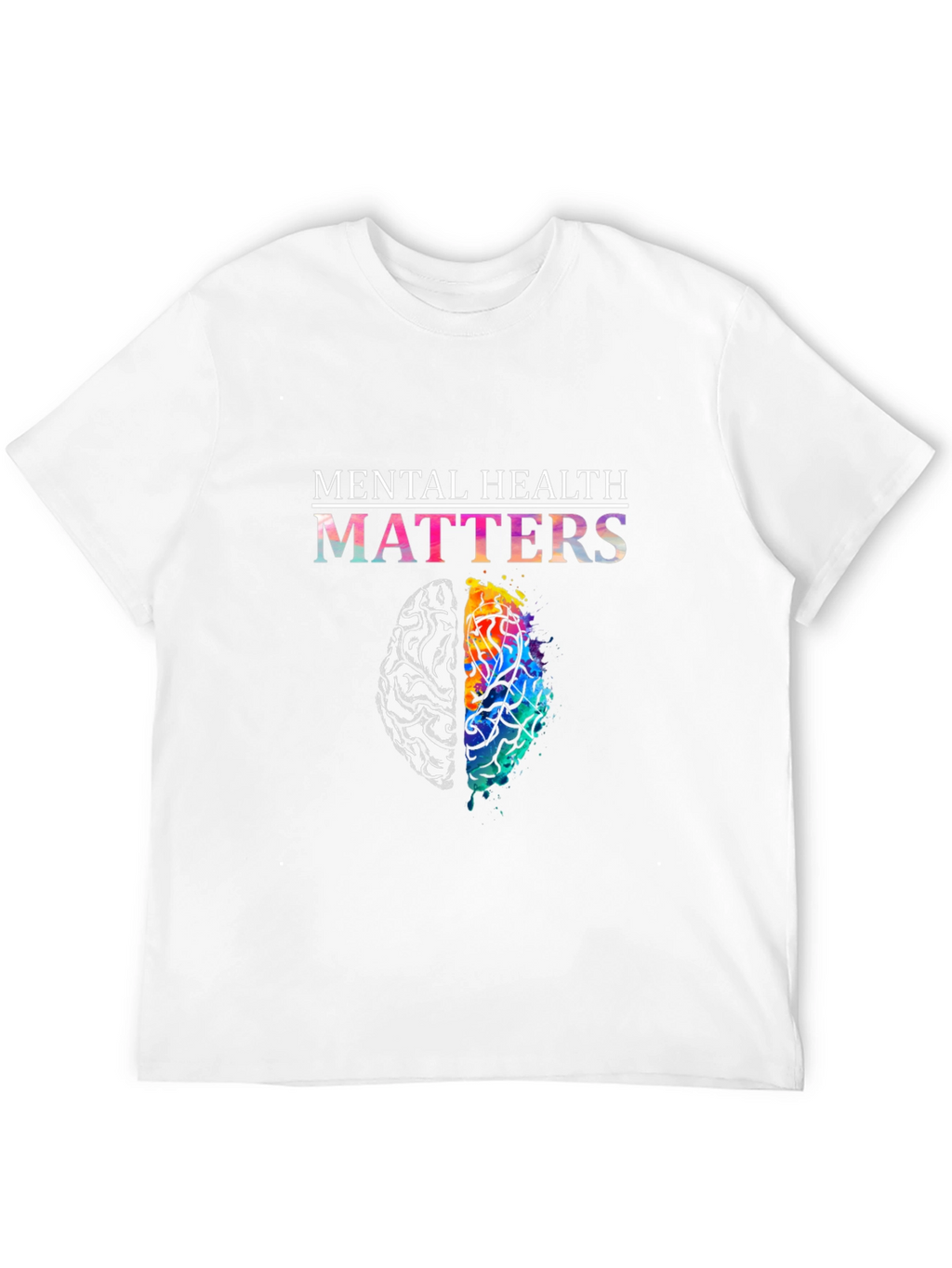 Mental Health Matters Brain Graphic T-Shirt