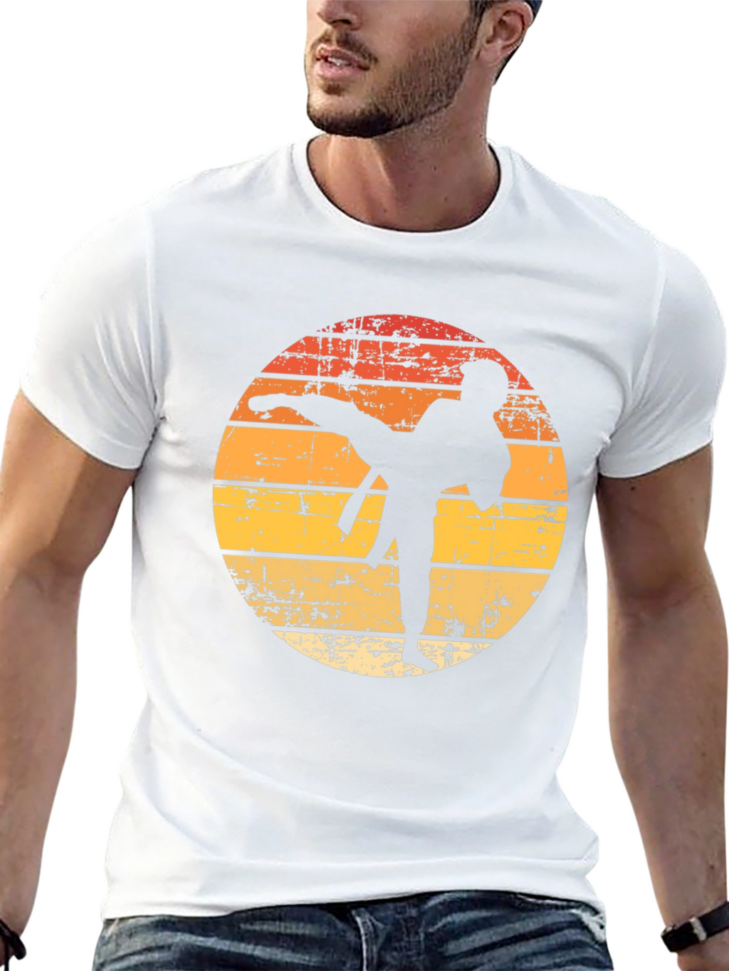Karate Sunset T-Shirt - Retro Martial Arts Tee